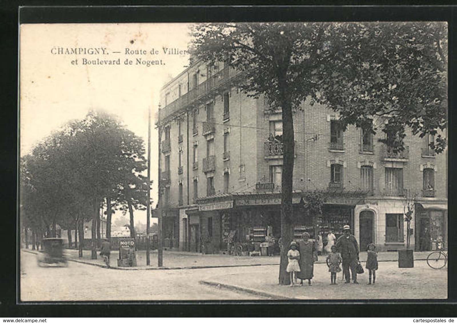 CPA Champigny, Route De Villiers Et Boulevard De Nogent - Altri & Non Classificati