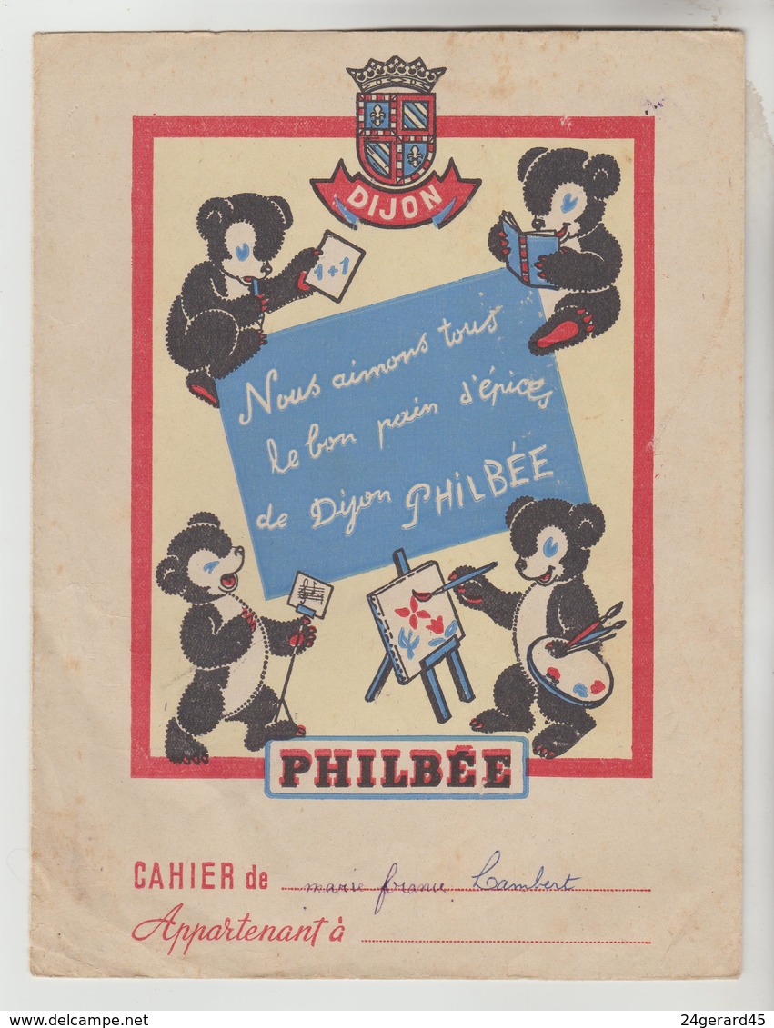 PROTEGE CAHIER ILLUSTRE PAIN D'EPICES PHILBEE DIJON - Gingerbread