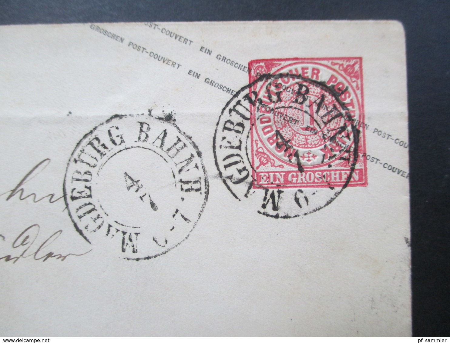 Altdeutschland NDP 1868 GA Umschlag U1 Ab Stempel K2 Magdeburg Bahnhof (2x) - Enteros Postales