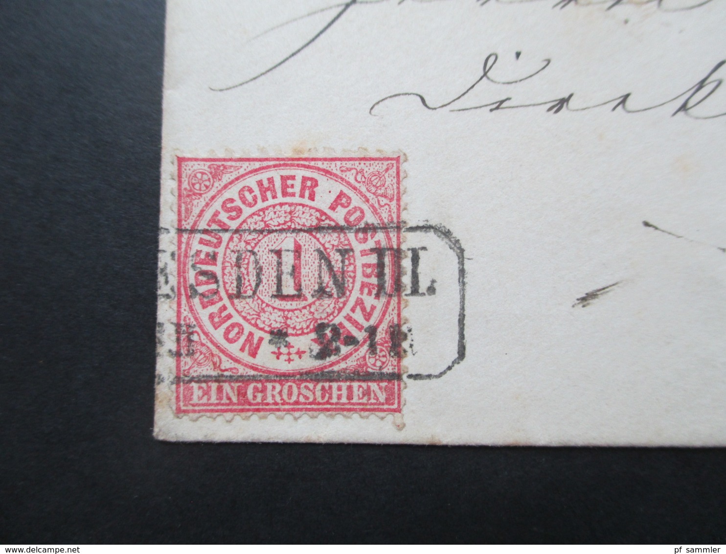 Altdeutschland NDP 1869 Nr. 16 EF Stempel Ra2 Dresden (2x) Umschlag Rückseitig Mit Adelswappen Eingedruckt!! - Storia Postale