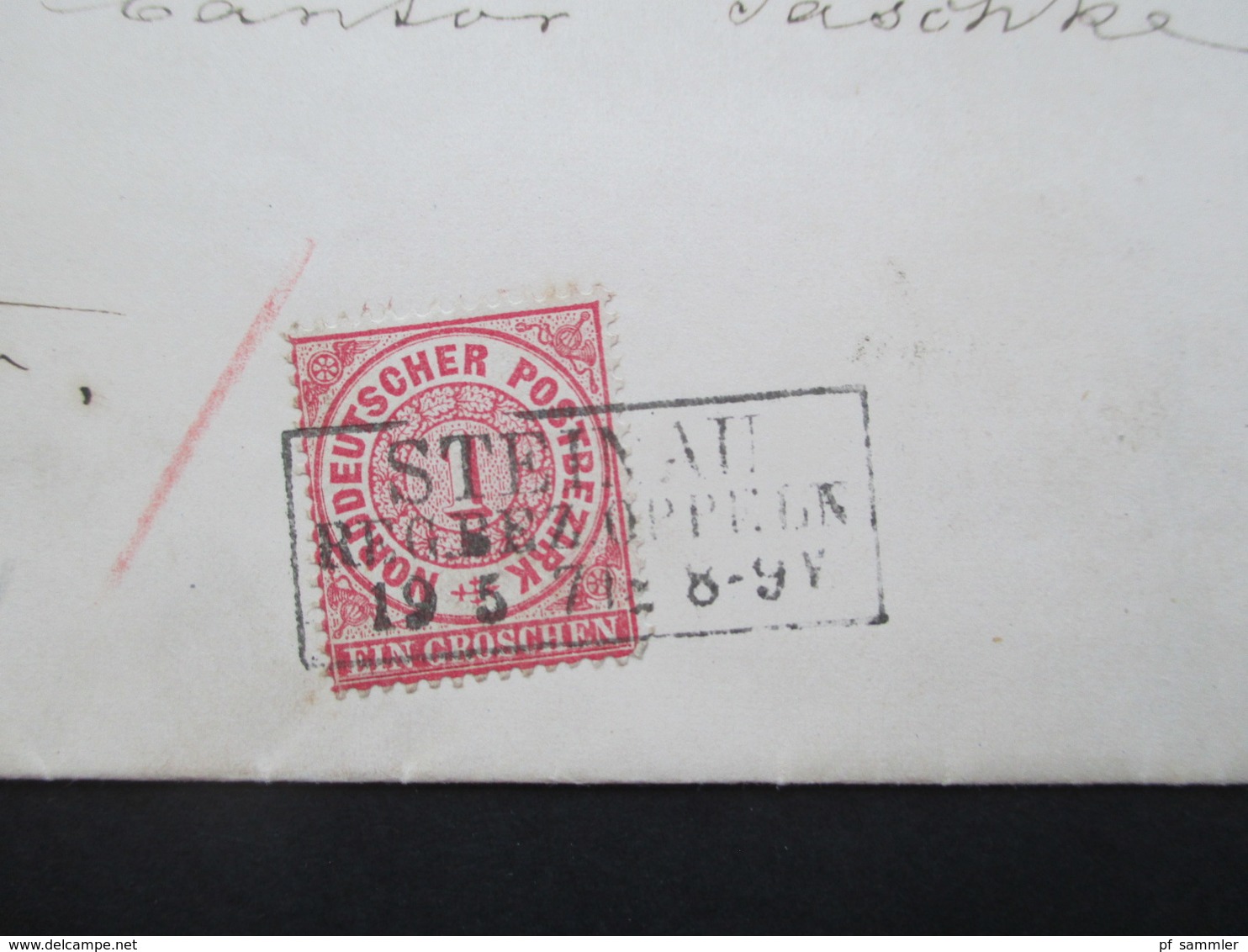 Altdeutschland NDP 1871 Nr. 16 EF Stempel Ra3 Steinau Reg. Bez. Oppeln Schlesien. Gesang Verein Steinau O/S - Briefe U. Dokumente