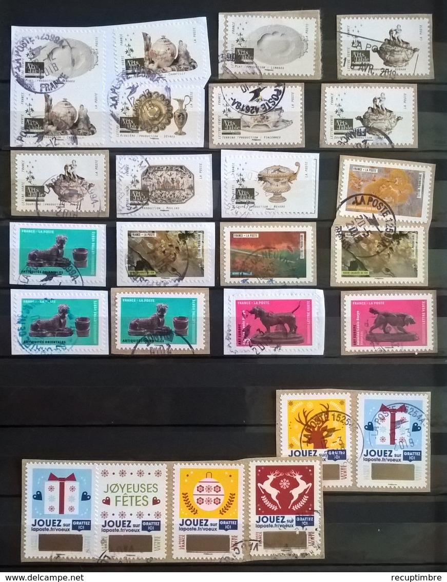 LOT 100 TIMBRES ADH 2018 CACHETS RONDS - Other & Unclassified