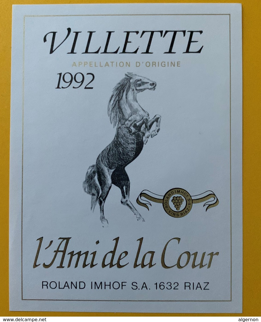 10874 -  Villette L'ami De La Cour 1992  Suisse - Caballos