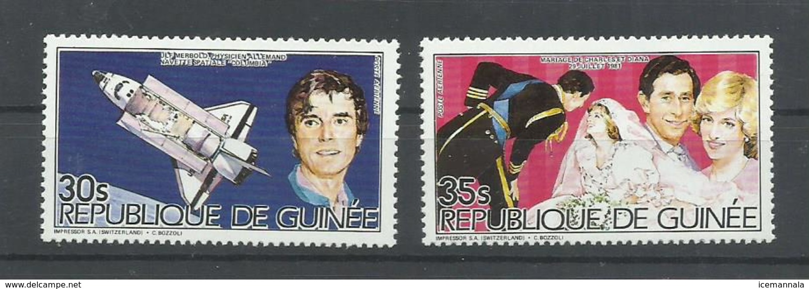 GUINEA YVERT  AEREO   180/81    MNH  ** - República De Guinea (1958-...)