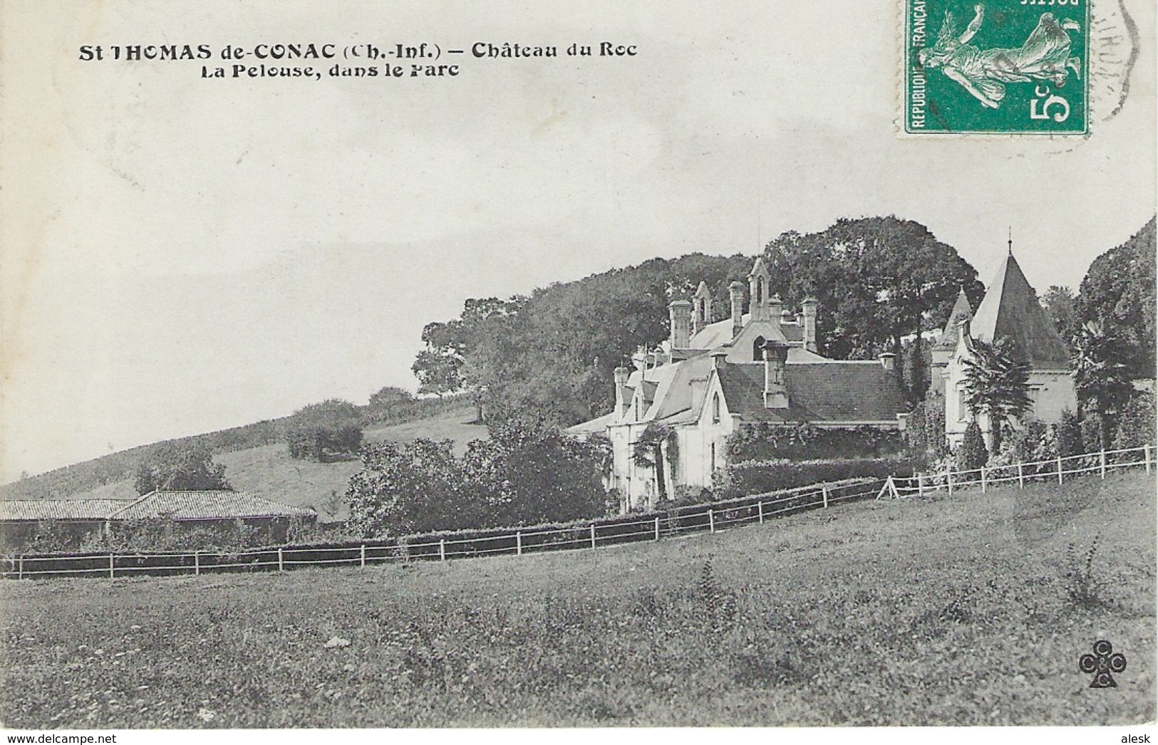 SAINT-THOMAS-de-CONAC - Château Du Roc - La Pelouse Dans Le Parc - 1912 - Autres & Non Classés