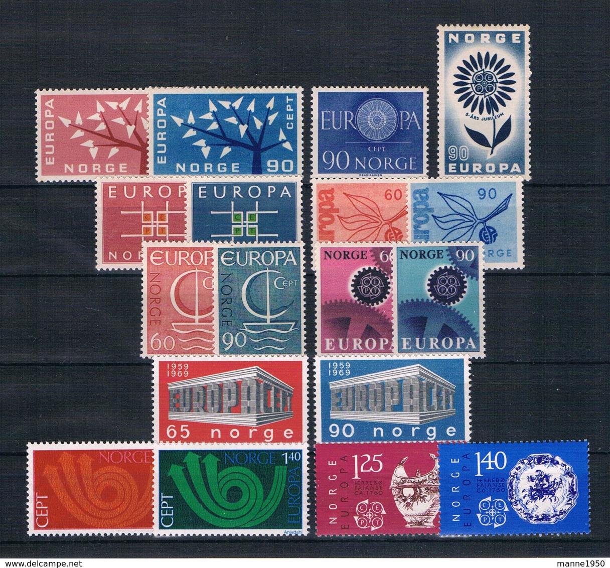 Norwegen Kleine Sammlung Europa Marken Postfrisch ** - Collections