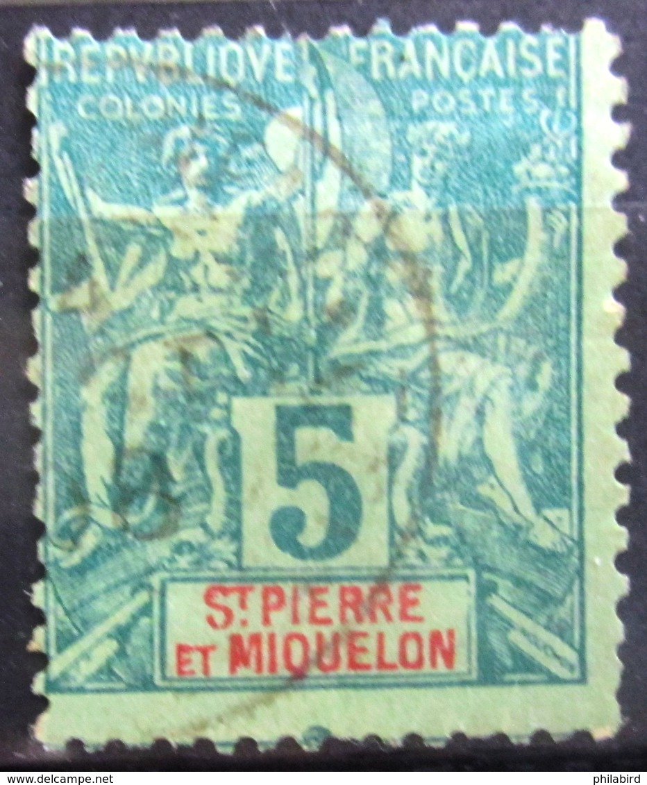 SAINT PIERRE ET MIQUELON                      N° 62                        OBLITERE - Used Stamps