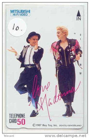 MADONNA (10) Telefonkarte JAPAN- Telecarte - Phonecard - MUSIC - MUSIQUE - MUSIEK -  MOVIE - Muziek - Musik