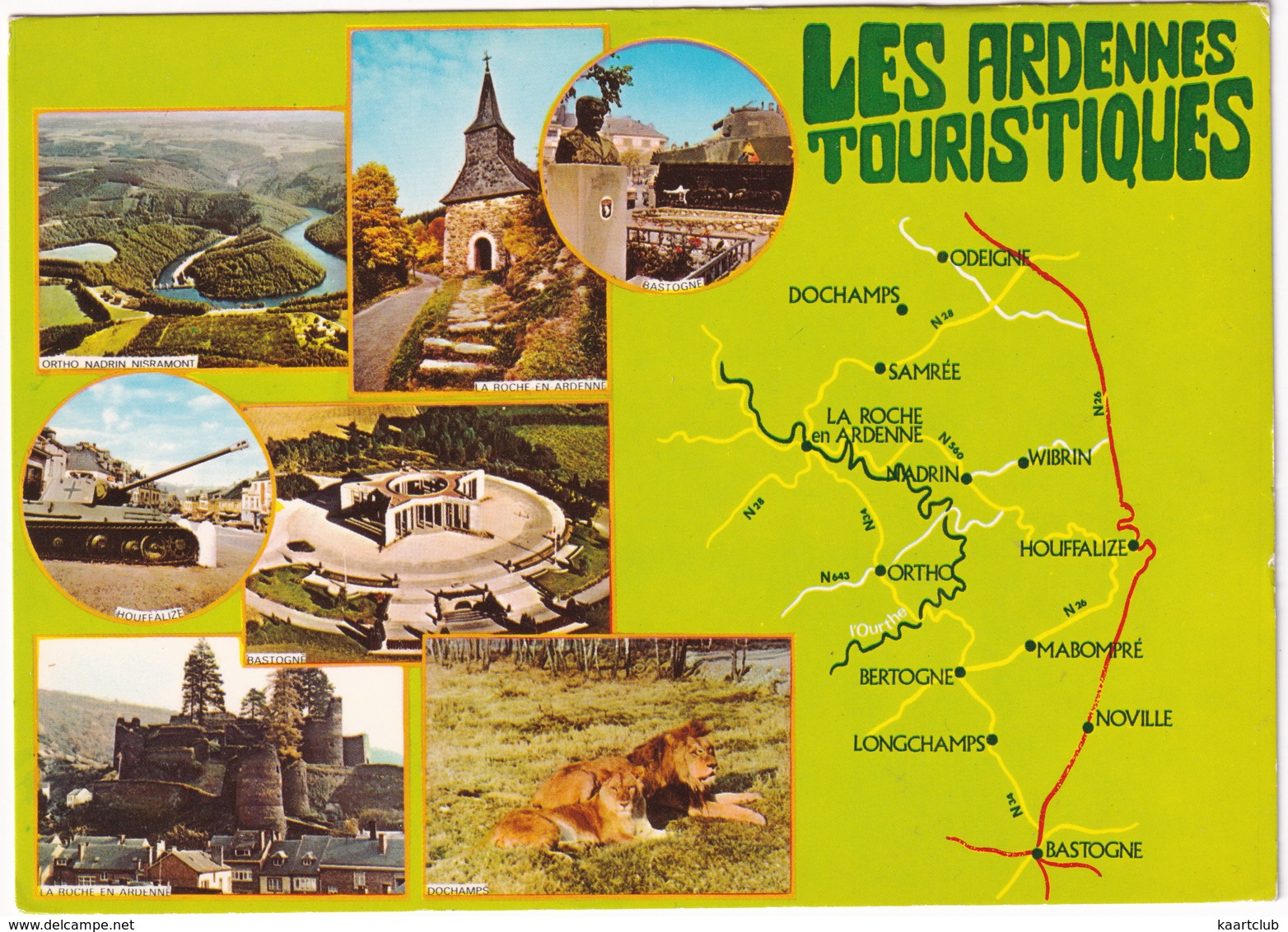 Les Ardennes Touristiques : Houffalize - Char/Tank & Dochamps - Lion/Leeuw  Etc. - (Belgie/Belgique) - La-Roche-en-Ardenne