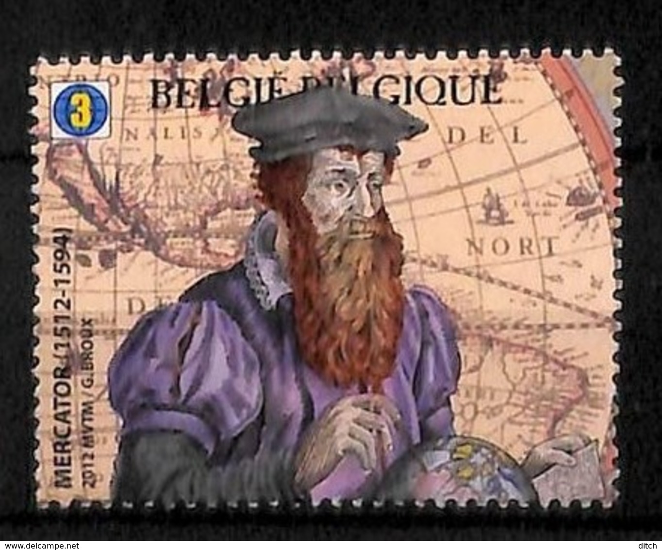 D - [204974]TB//**/Mnh-BELGIQUE 2012 - Mercator, Célébrité, Géographie. - Geografia