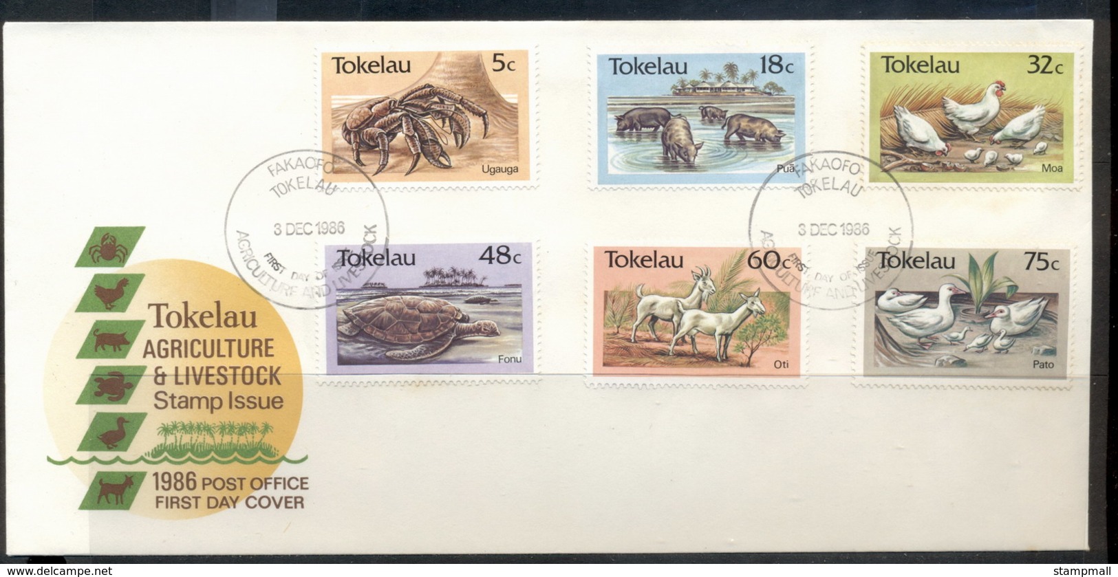 Tokelau 1986 Agriculture & Livestock FDC - Tokelau