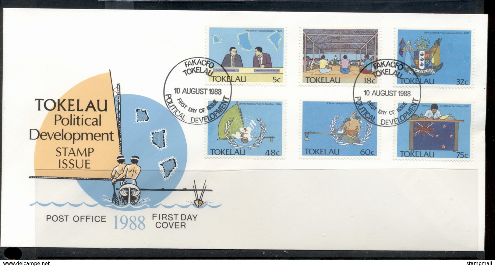 Tokelau 1988 Political Development FDC - Tokelau