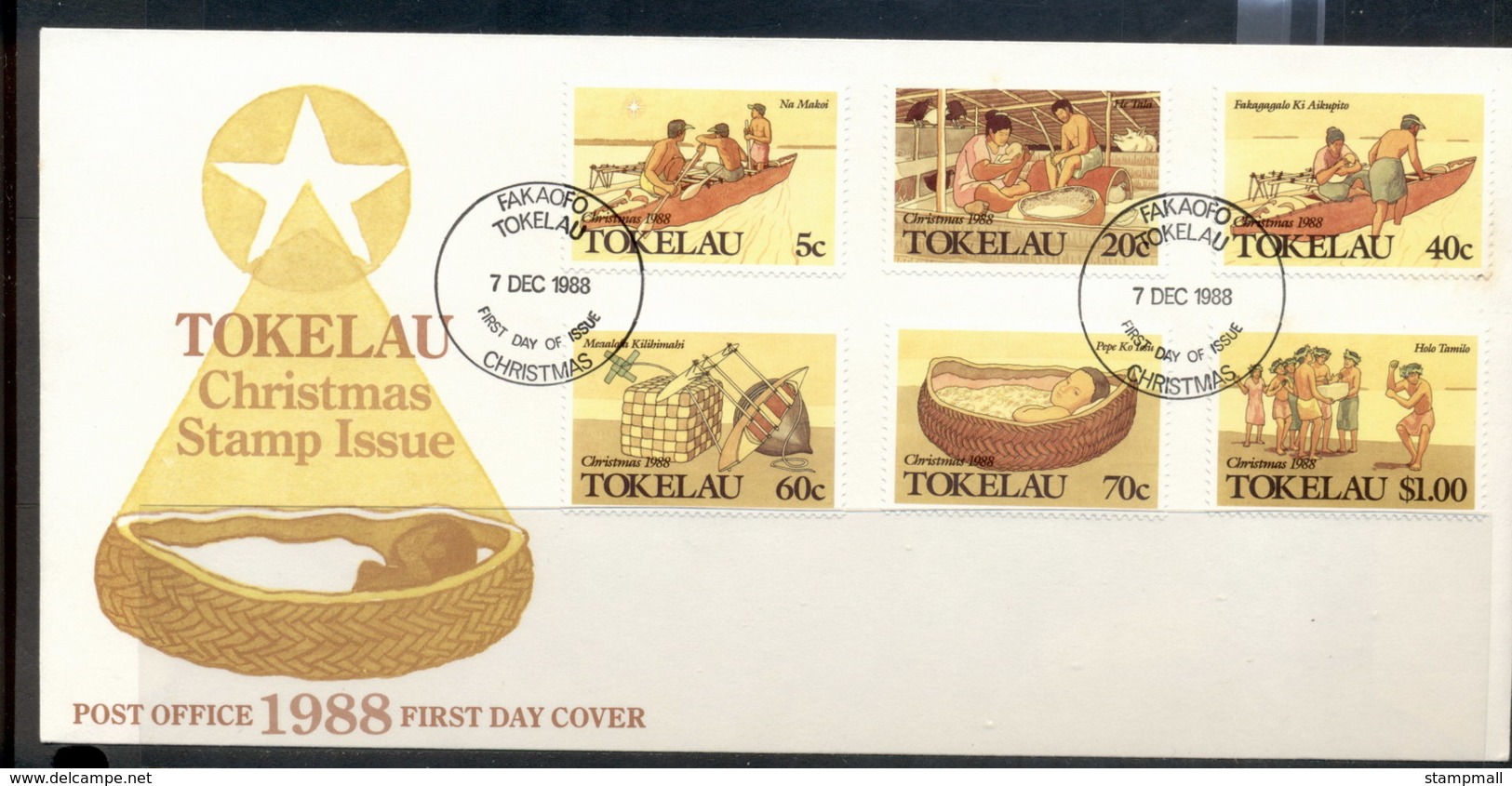 Tokelau 1988 Xmas FDC - Tokelau