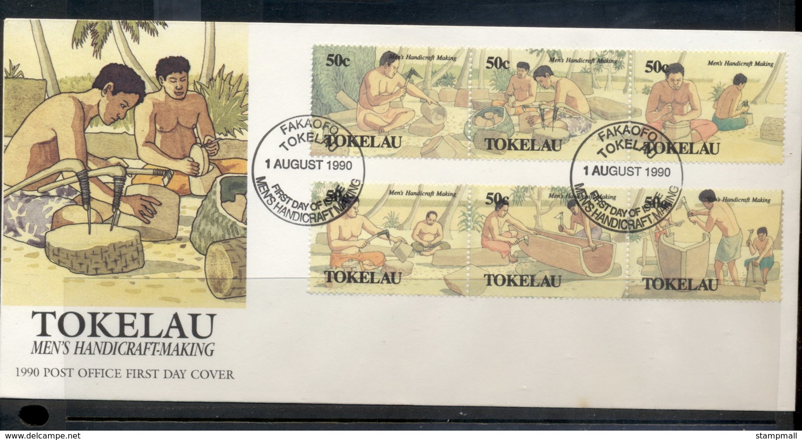 Tokelau 1990 Men's Handicraft Making FDC - Tokelau