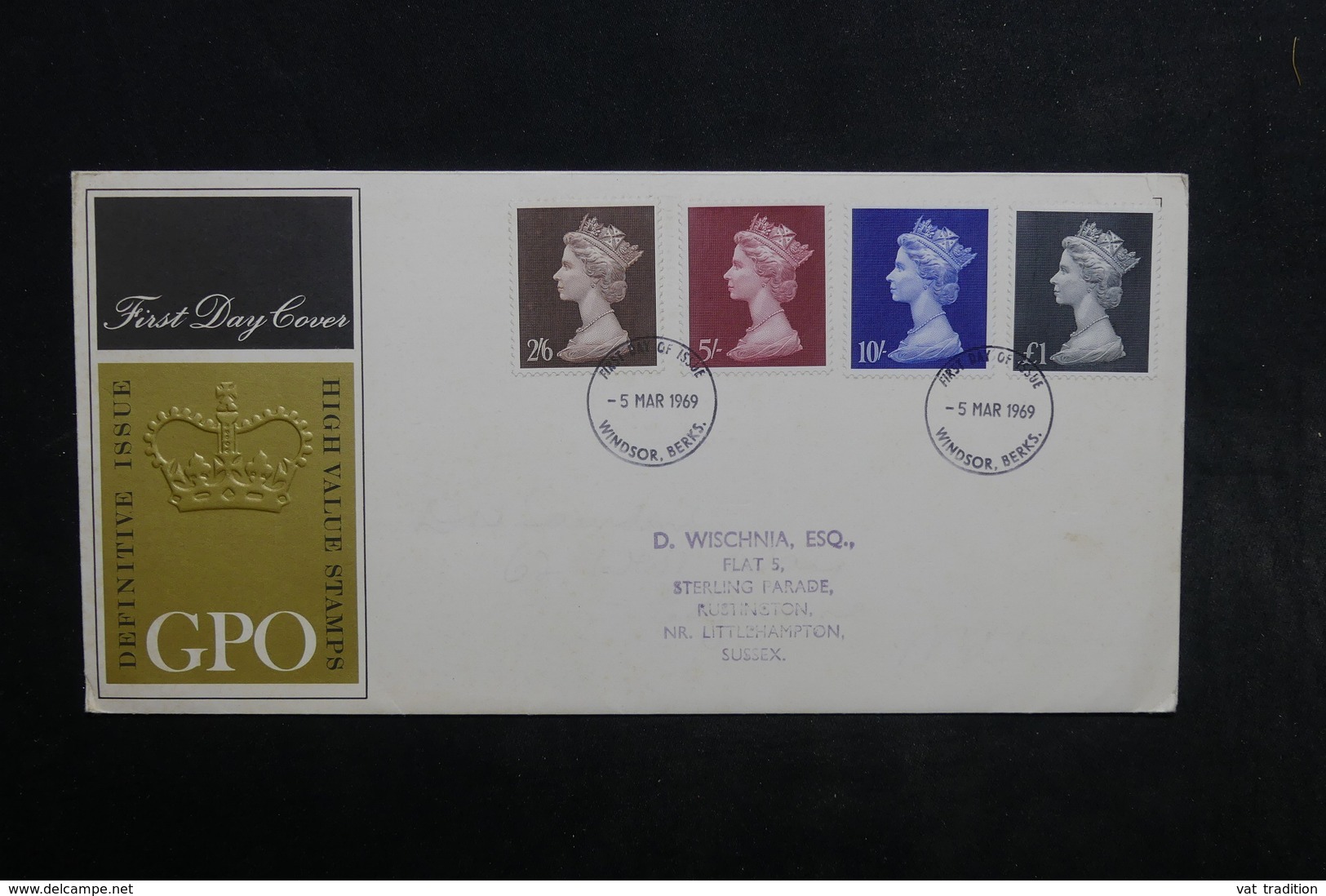 ROYAUME UNI - Enveloppe FDC En 1969 , Reine Elisabeth - L 33951 - 1952-1971 Em. Prédécimales