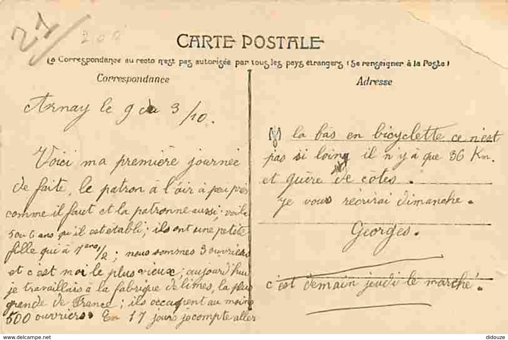 21 - Arnay Le Duc - Villa Des Pins - Correspondance - Etat Pli Visible - Voir Scans Recto-Verso - Arnay Le Duc