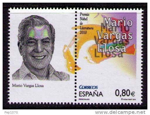 ESPAÑA 2011 - MARIO VARGAS LLOSA - PREMIO NOBEL - Edifil Nº 4672 - Nuevos