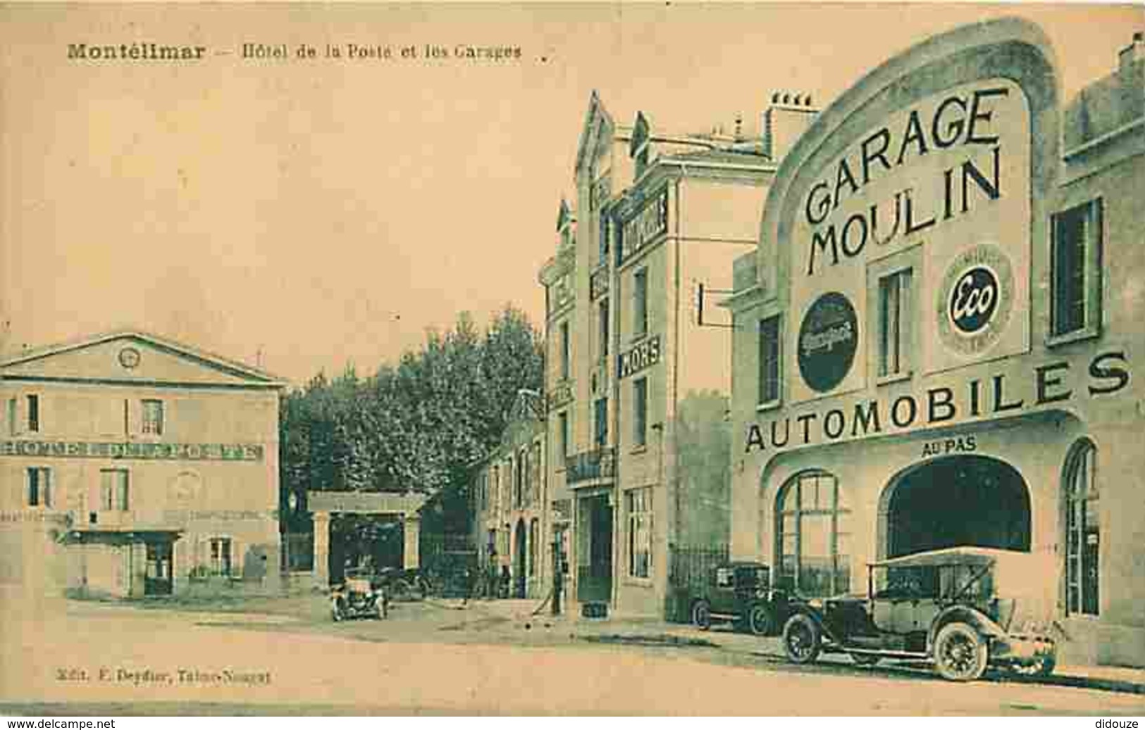 26 - Montélimar - Hotel De La Poste Et Les Garages - Automobiles - Garage Moulin - Correspondance - Voir Scans Recto-Ver - Montelimar