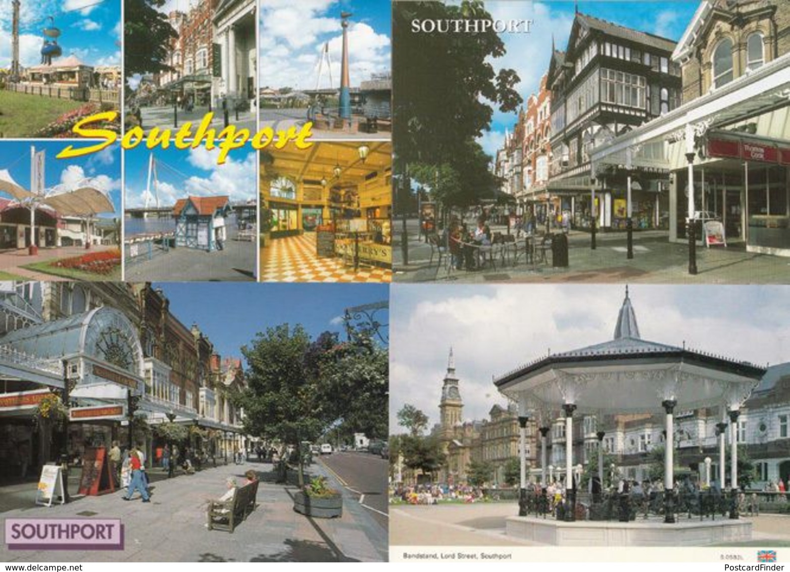 Southport Thomas Cook Travel Agents Wayfarers Arcard Shops Pier 4x Postcard S - Other & Unclassified