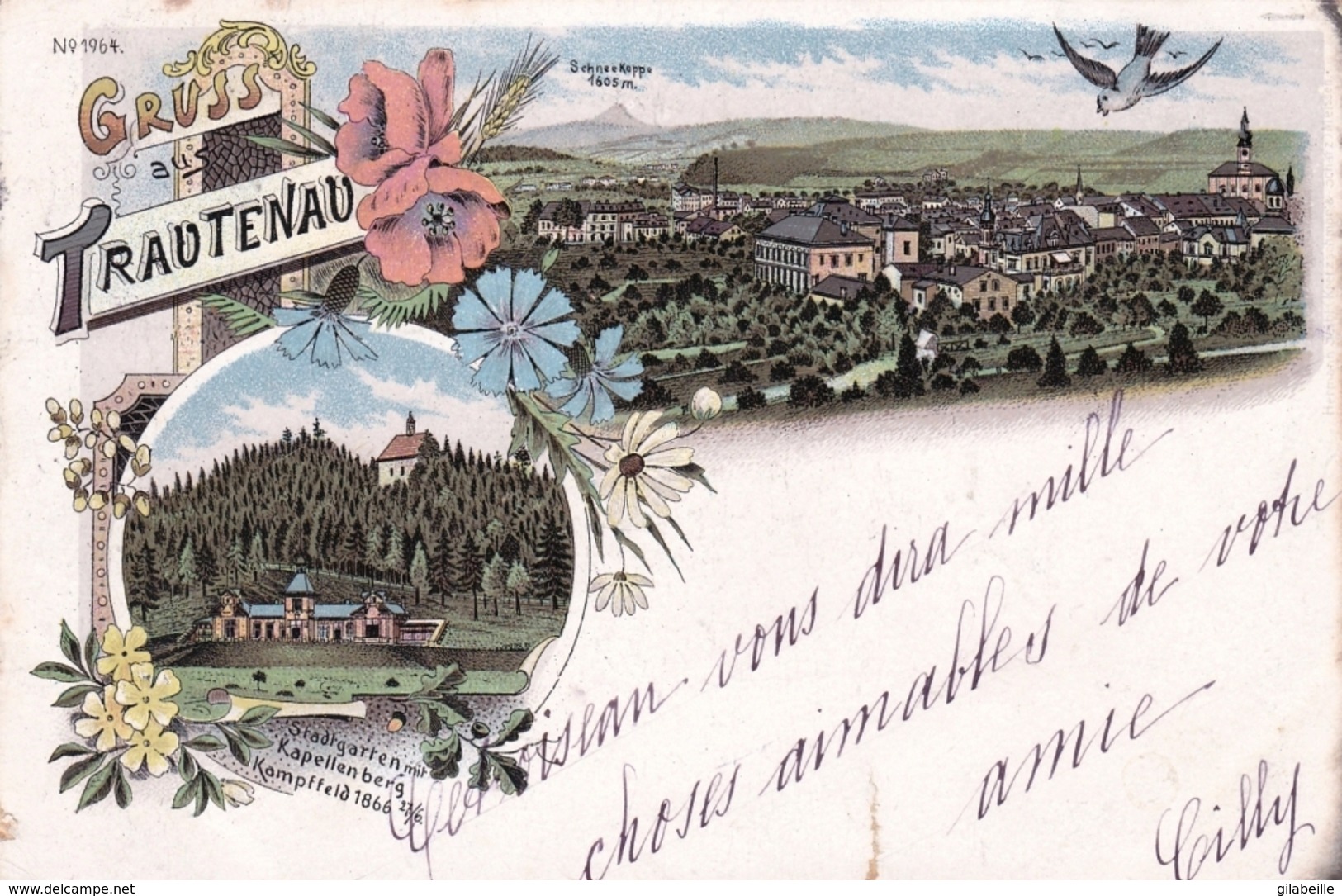 Tchequie -  Gruss Aus TRAUTENAU  -  TRUTNOV - Litho 1902 - Tsjechië