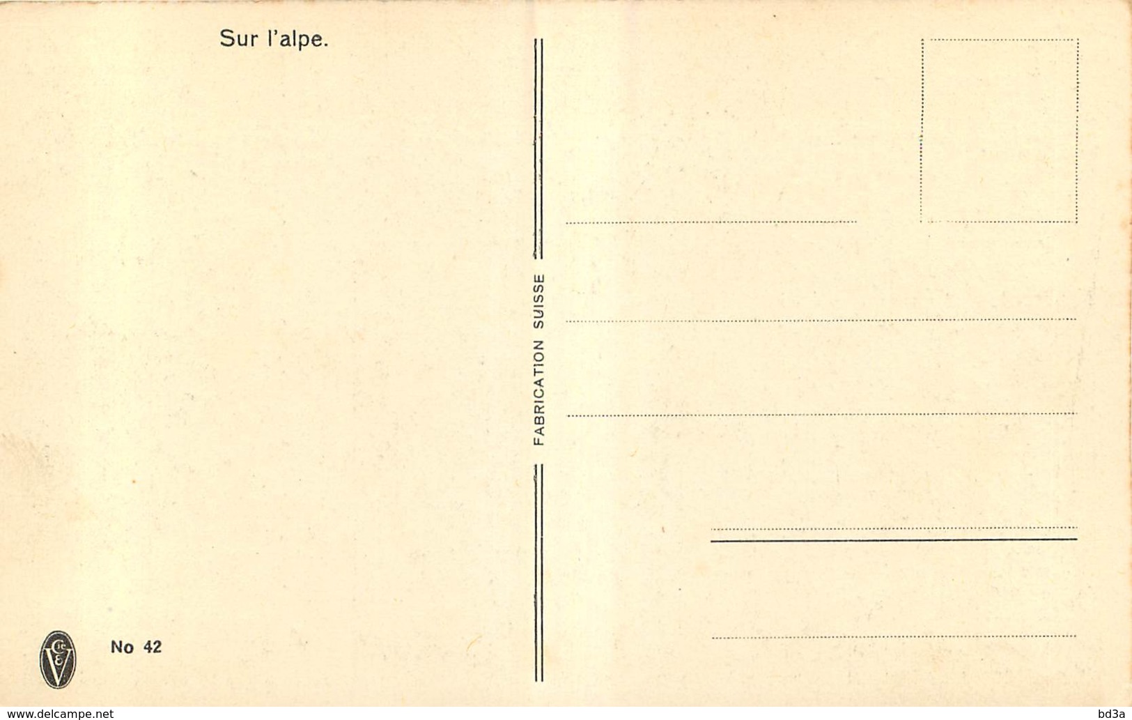 SUR L'ALPE - Autres & Non Classés