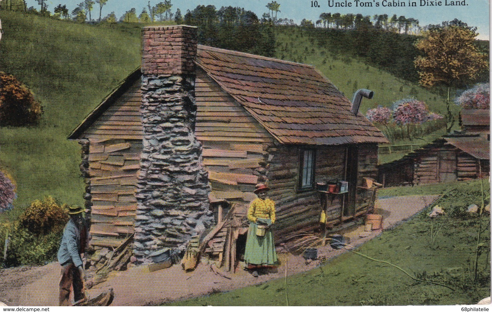 USA 1916 CARTE POSTALE DE HOUSTON  UNCLE TOM'S CABIN - Houston