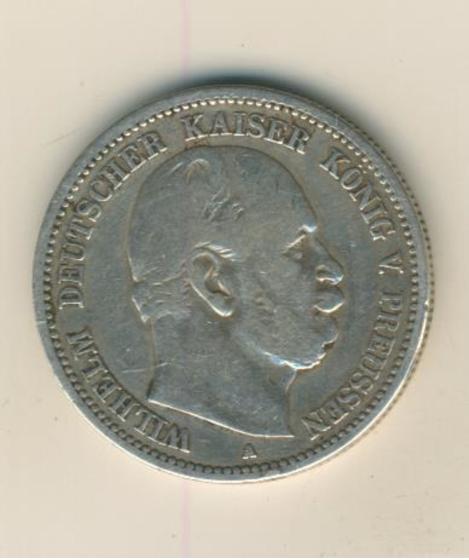 2 Mark,1876,A, König Von Preussen ,Silber (26) - 2, 3 & 5 Mark Silber