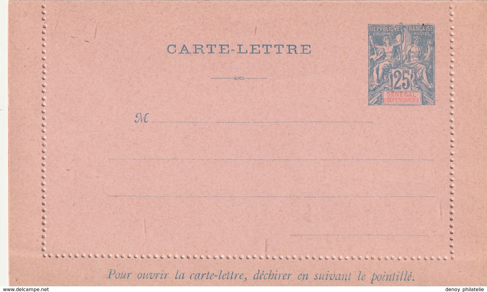 Sénégal Entier Postal - Carte Lettre   Neuf Ref  CL 6 Acep Cote Année 2000 - Storia Postale