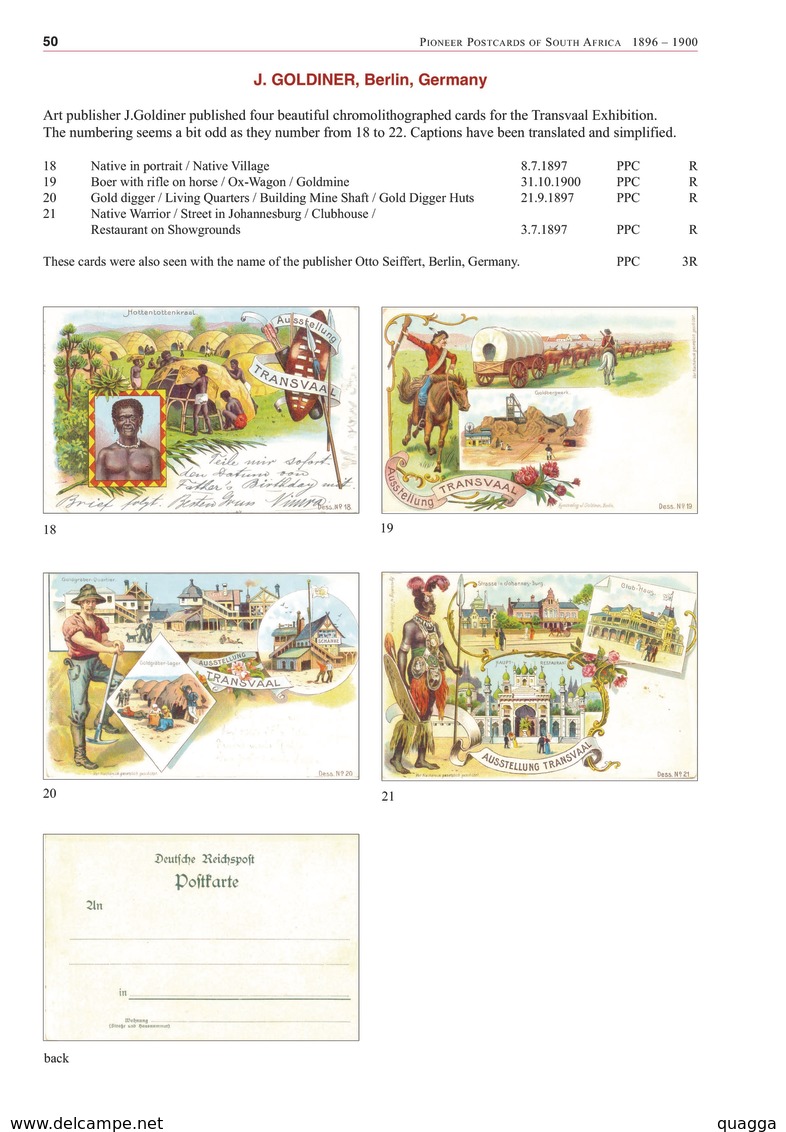 Pioneer Postcards Of South Africa 1896 - 1900 Catalogue. - Sud Africa