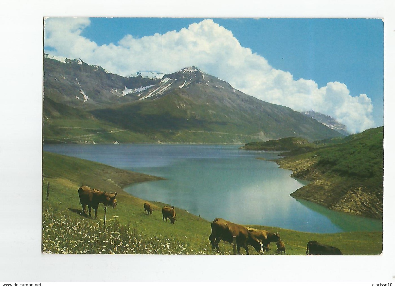 73 CPM Lac De Mont Cenis  Le Mont Lamet Animée Vaches - Autres & Non Classés