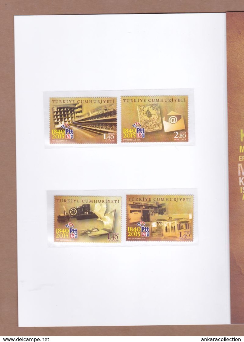 AC - TURKEY PORTFOLIO FDC - 175th ANNIVERSARY OF TURKISH POST SPECIAL NUMBERED IMP. S/S MNH 23 OCTOBER 2015 - Hojas Bloque