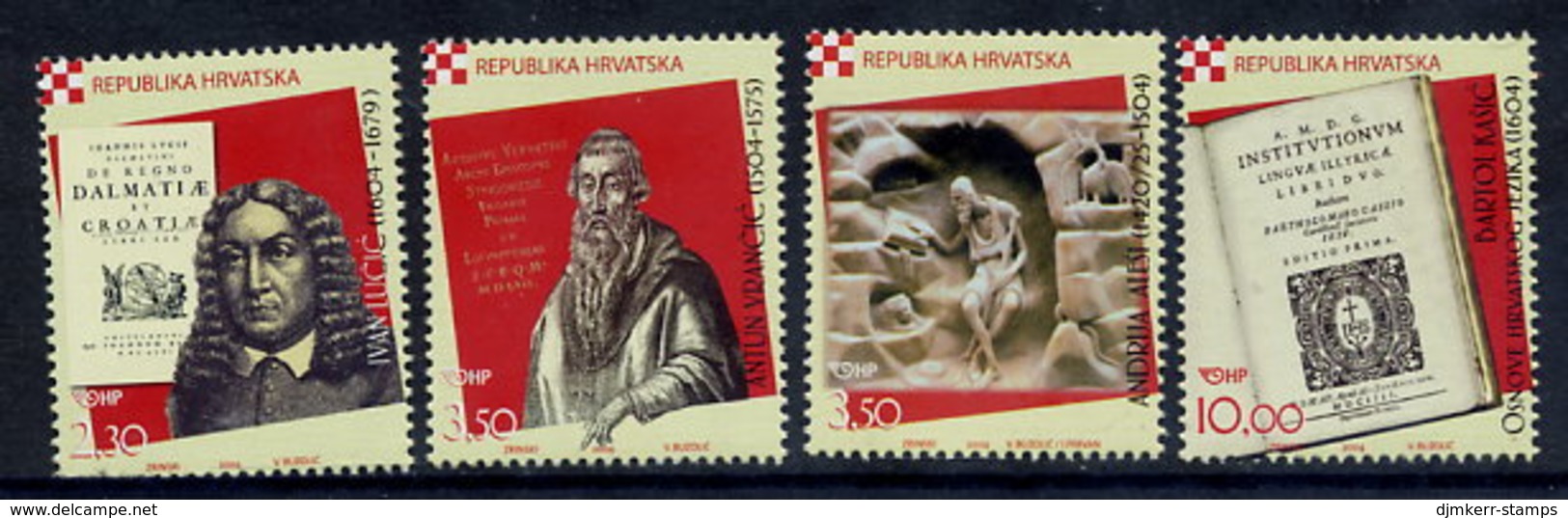 CROATIA 2004 Famous Personalities MNH / **.  Michel 679-82 - Croatia