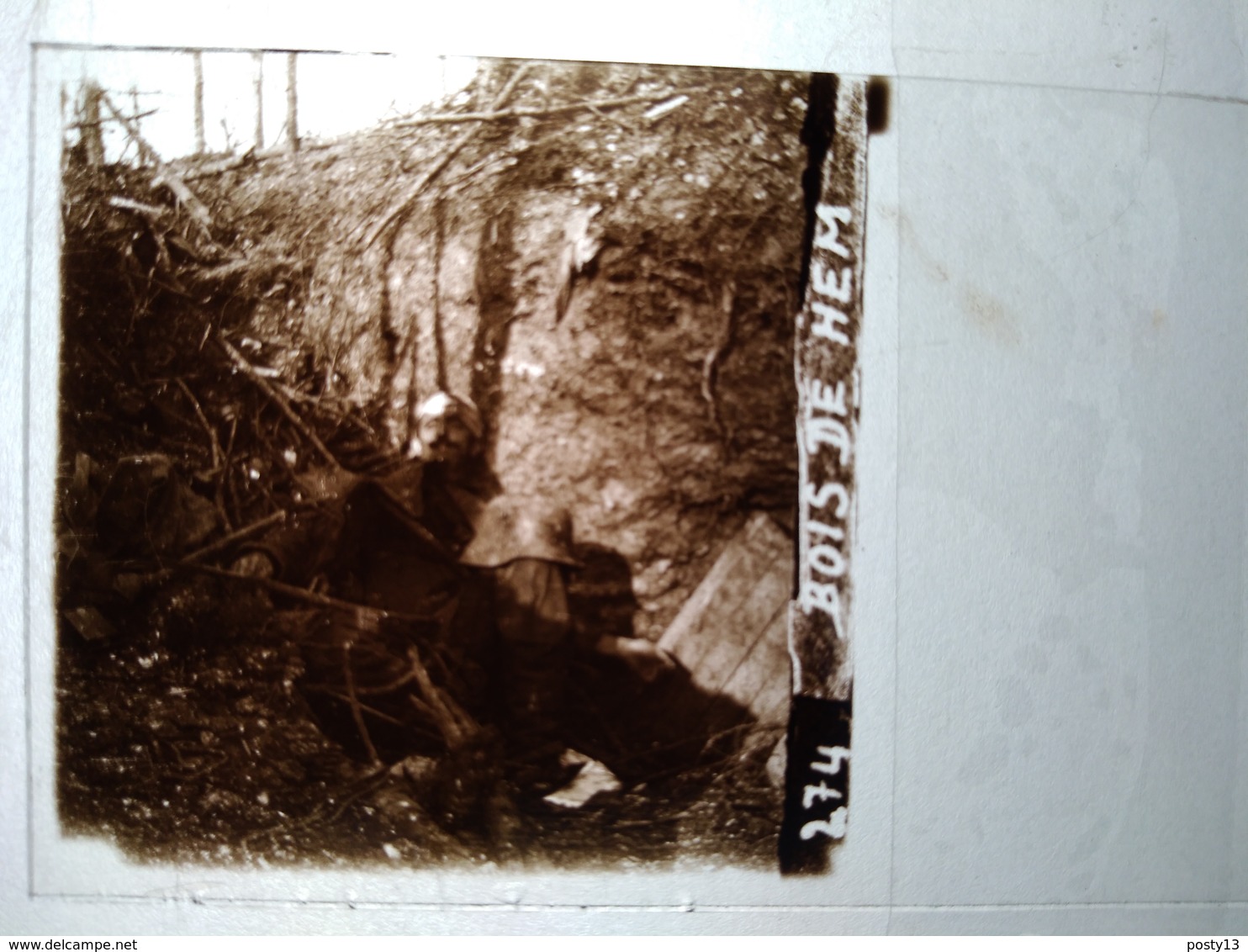 Guerre 1914-18 - Bois De HEM - Cadavre Allemand - Plaque De Verre StéréoscopiqueTBE - Plaques De Verre