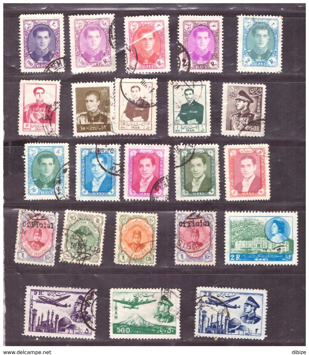 Iran.  23 Stamps Canceled. Shah Iran. Imperial Family.  Average State. Some Hinges. - Königshäuser, Adel