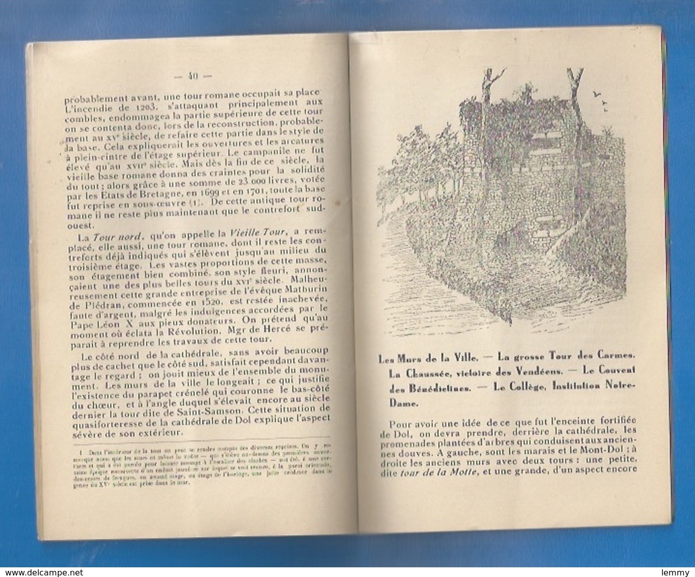 35 - DOL-DE-BRETAGNE - GUIDE DE DOL - 1937 - CATHÉDRALE, MONT-DOL, PIERRE DU CHAMP-DOLENT - 66 PAGES - Dol De Bretagne