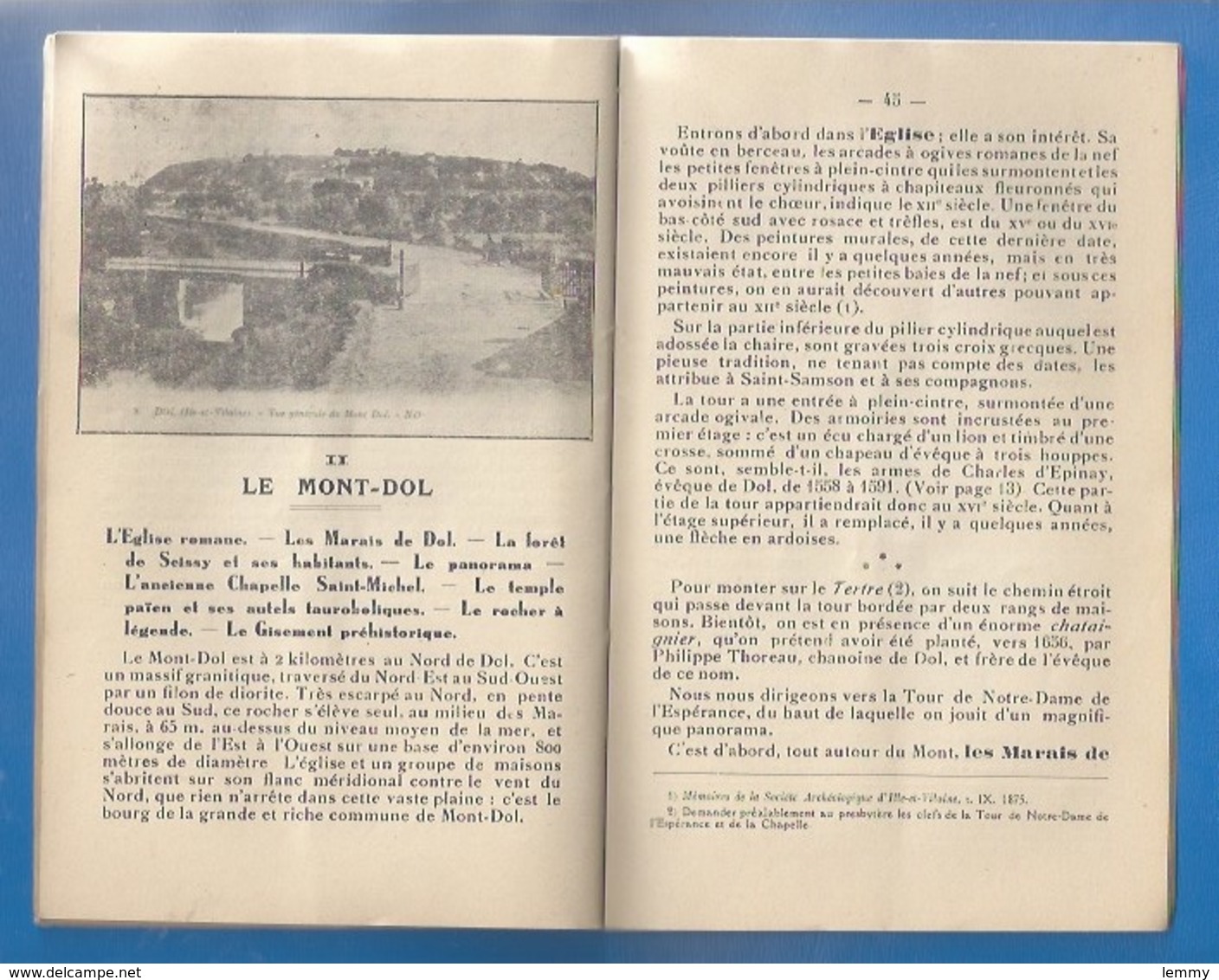 35 - DOL-DE-BRETAGNE - GUIDE DE DOL - 1937 - CATHÉDRALE, MONT-DOL, PIERRE DU CHAMP-DOLENT - 66 PAGES - Dol De Bretagne