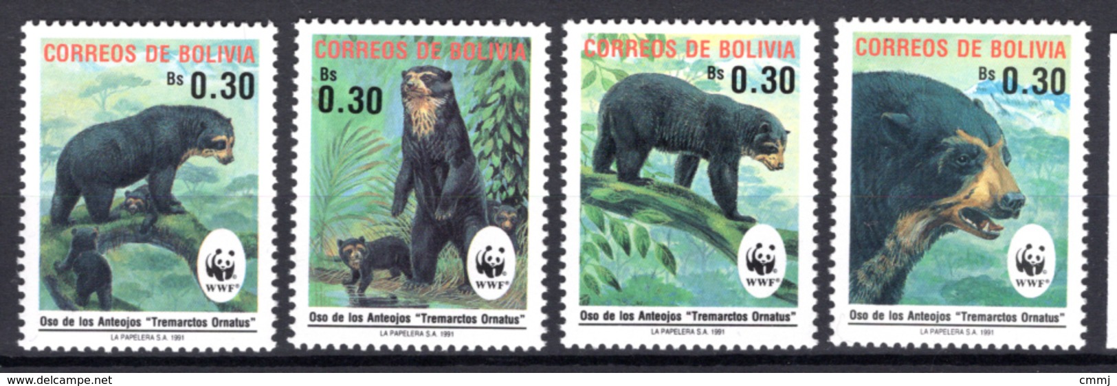 1991 -  BOLIVIA -  Mi. Nr.  1137/1140 - NH - (AS2302.1) - Bolivia