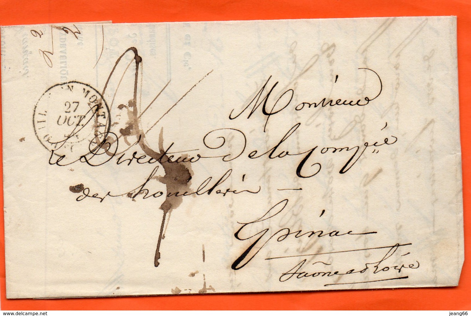 Cachet 15a POUILLY EN AUXOIS (20) L.A.C. Du 26/10/46. - 1801-1848: Precursors XIX