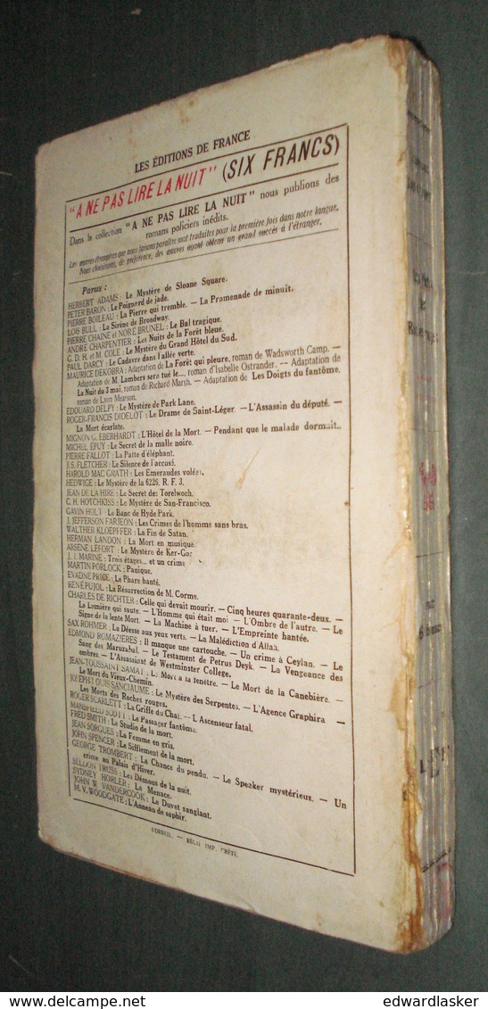 Coll. A NE PAS LIRE LA NUIT N°70 : Les Morts Des Roches Rouges //Joseph-Louis Sanciaume - Editions De France 1935 - Autres & Non Classés