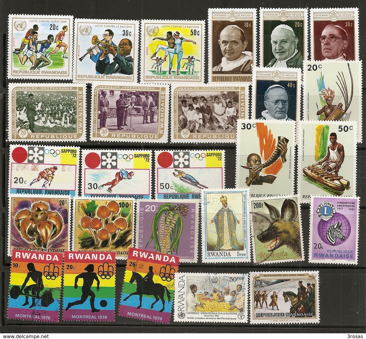 Rwanda Great Collection Topical Stamps - Colecciones (sin álbumes)