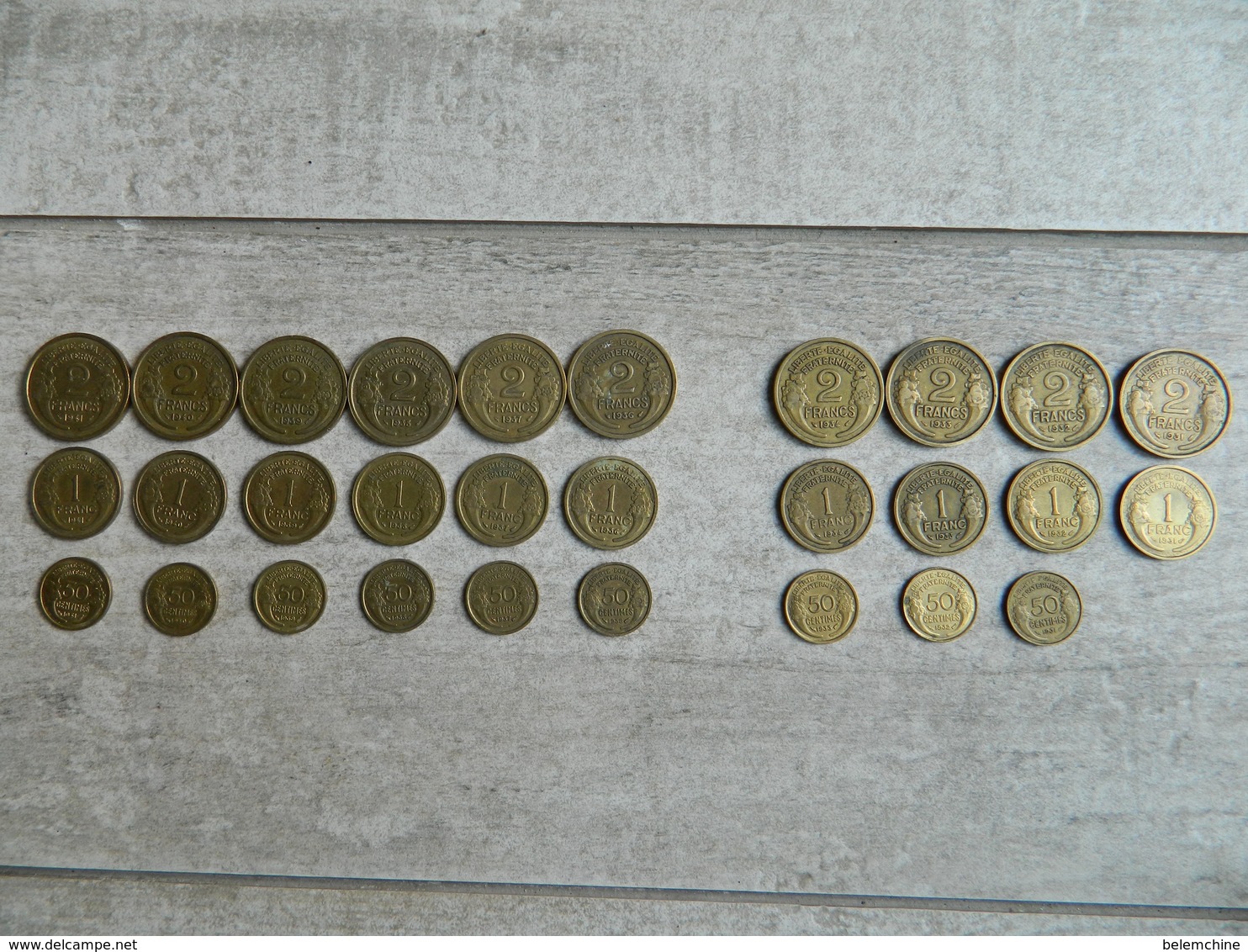 LOT DE PIECES MORLON 1931 à 1941  2 Francs 1 Franc Et 50 Centimes (29 Unités) - Autres & Non Classés