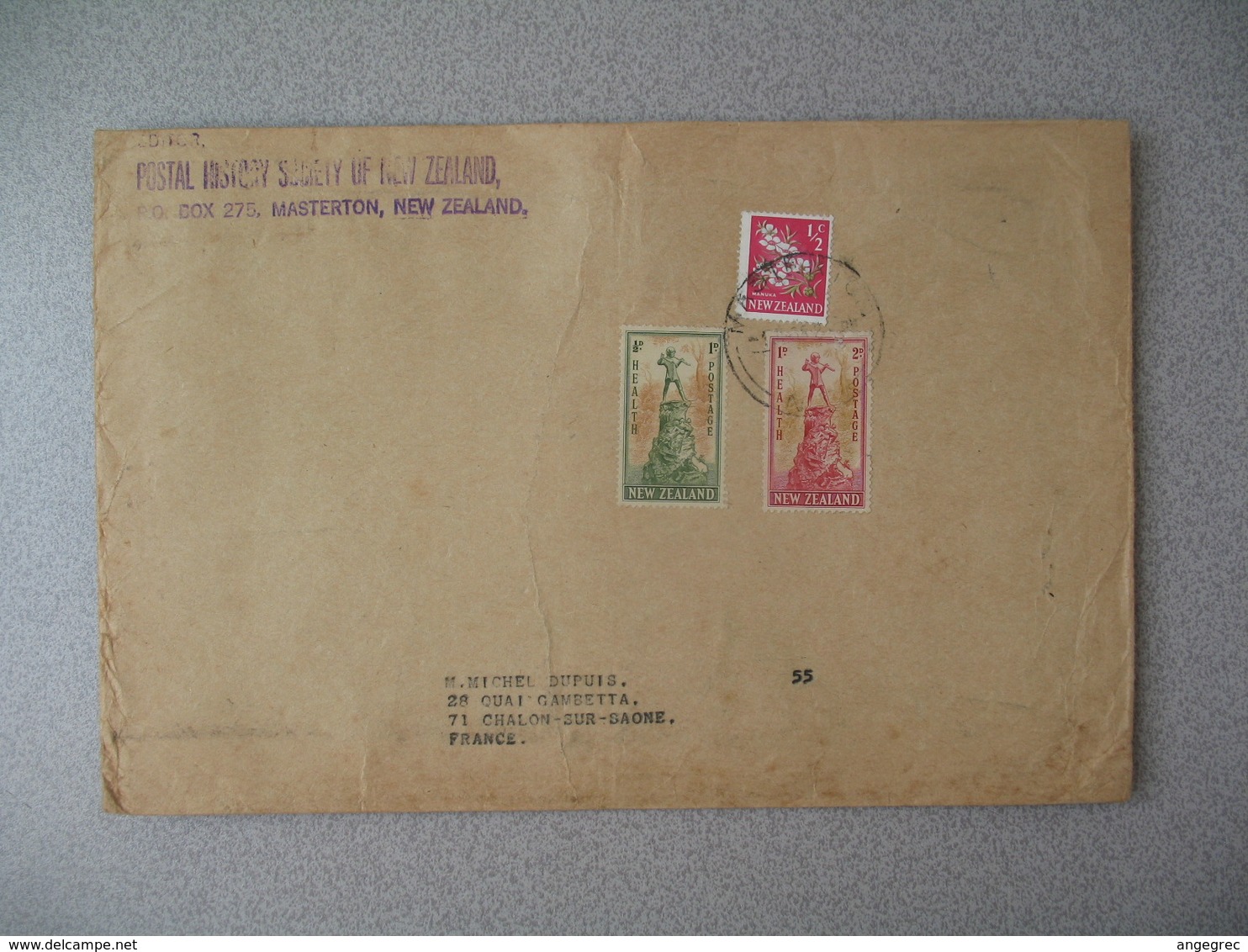 Nouvelle-Zélande Masterton 1967 Lettre Postal History Society pour France - New Zealand Cover Santé Health - Lettres & Documents