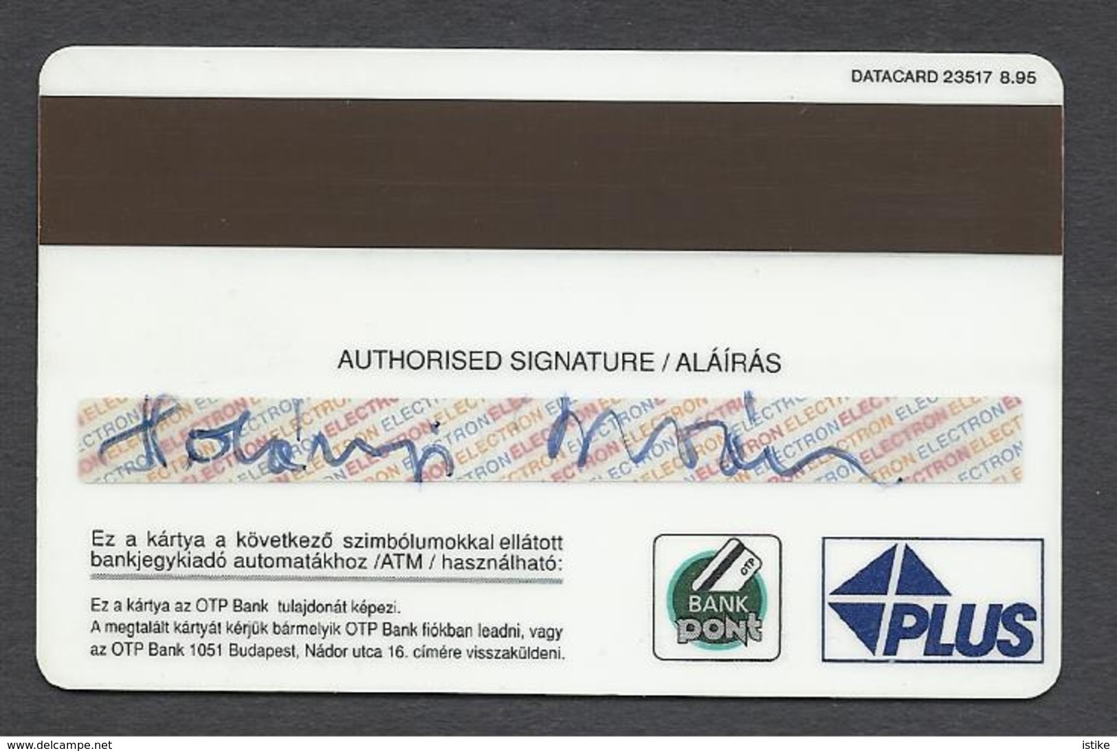 Hungary, OTP Bank, ATM, Exp. Date 1998 - Cartes De Crédit (expiration Min. 10 Ans)