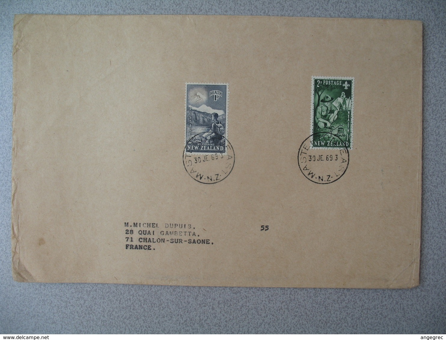 Nouvelle-Zélande Masterton East 1969 Lettre  pour France - New Zealand Cover Timbre Santé Health - Lettres & Documents