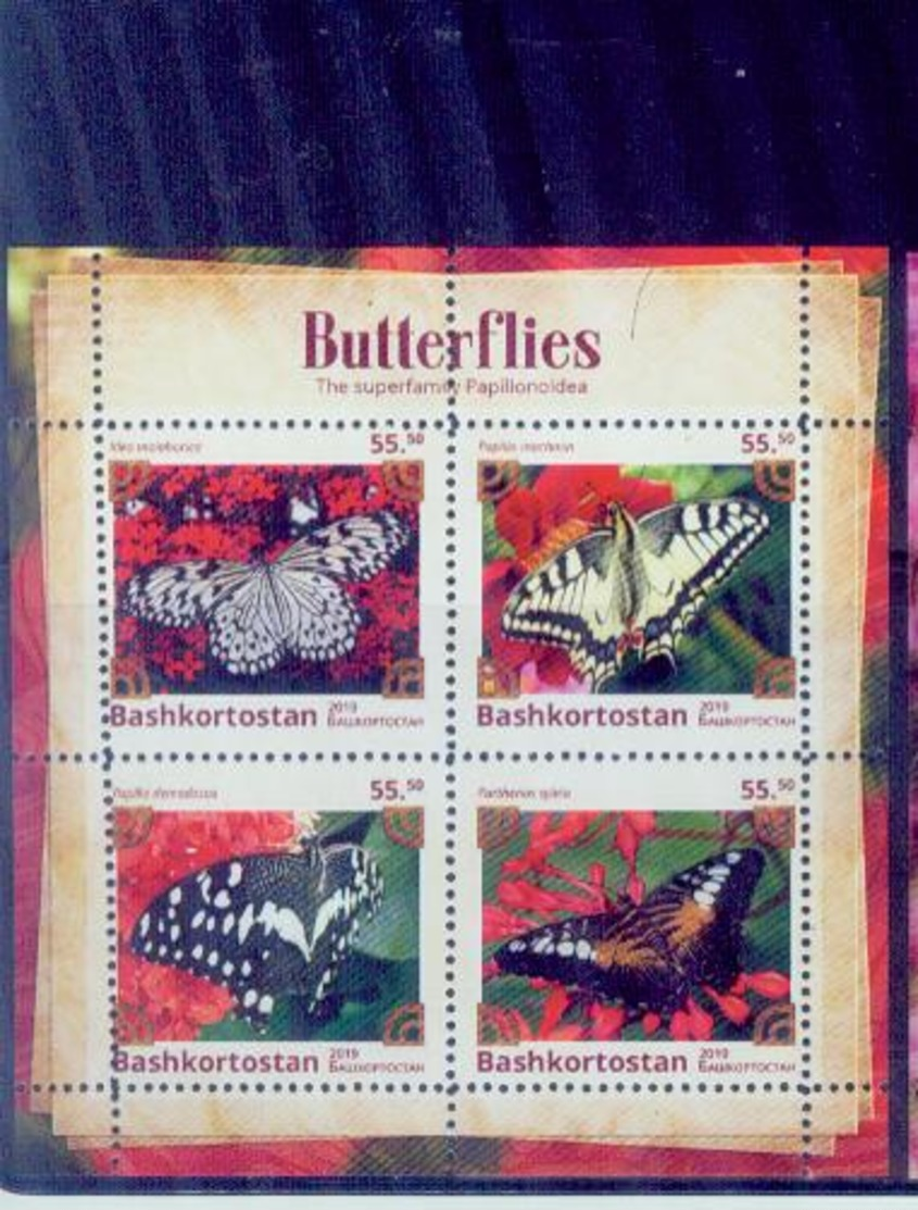 Russia-bashkortostan / 2019 Rare Butterflies Series /mnh.good Condition - Farfalle