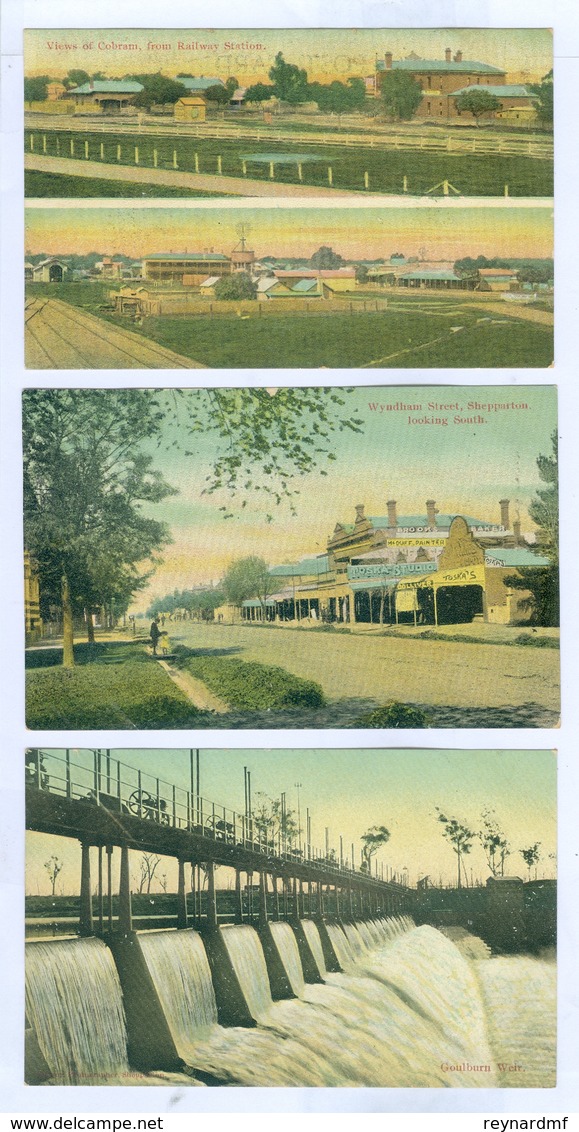 1900-1920 Australia, Victoria view pcs inc Bendigo, Hamilton, Shepparton, Camperdown (57 pcs) unused.