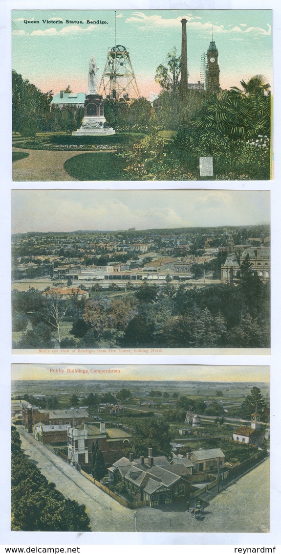 1900-1920 Australia, Victoria view pcs inc Bendigo, Hamilton, Shepparton, Camperdown (57 pcs) unused.