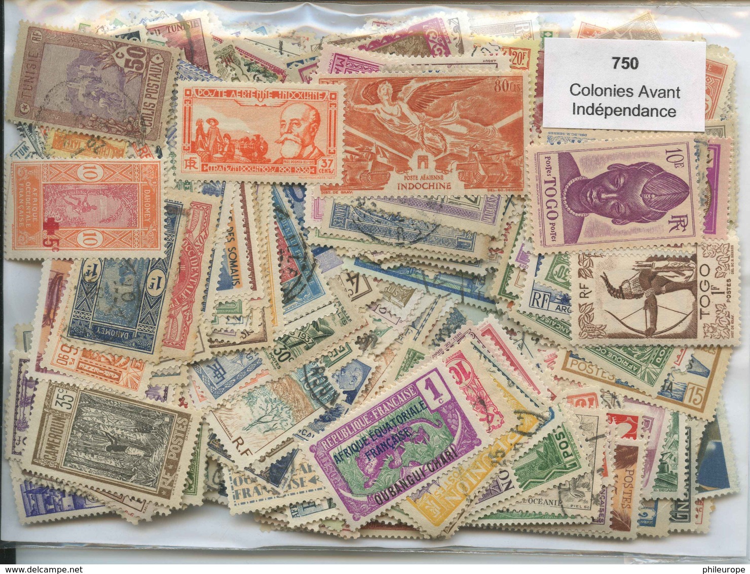 Lot 750 Timbres Colonies Avant Independance - Vrac (max 999 Timbres)