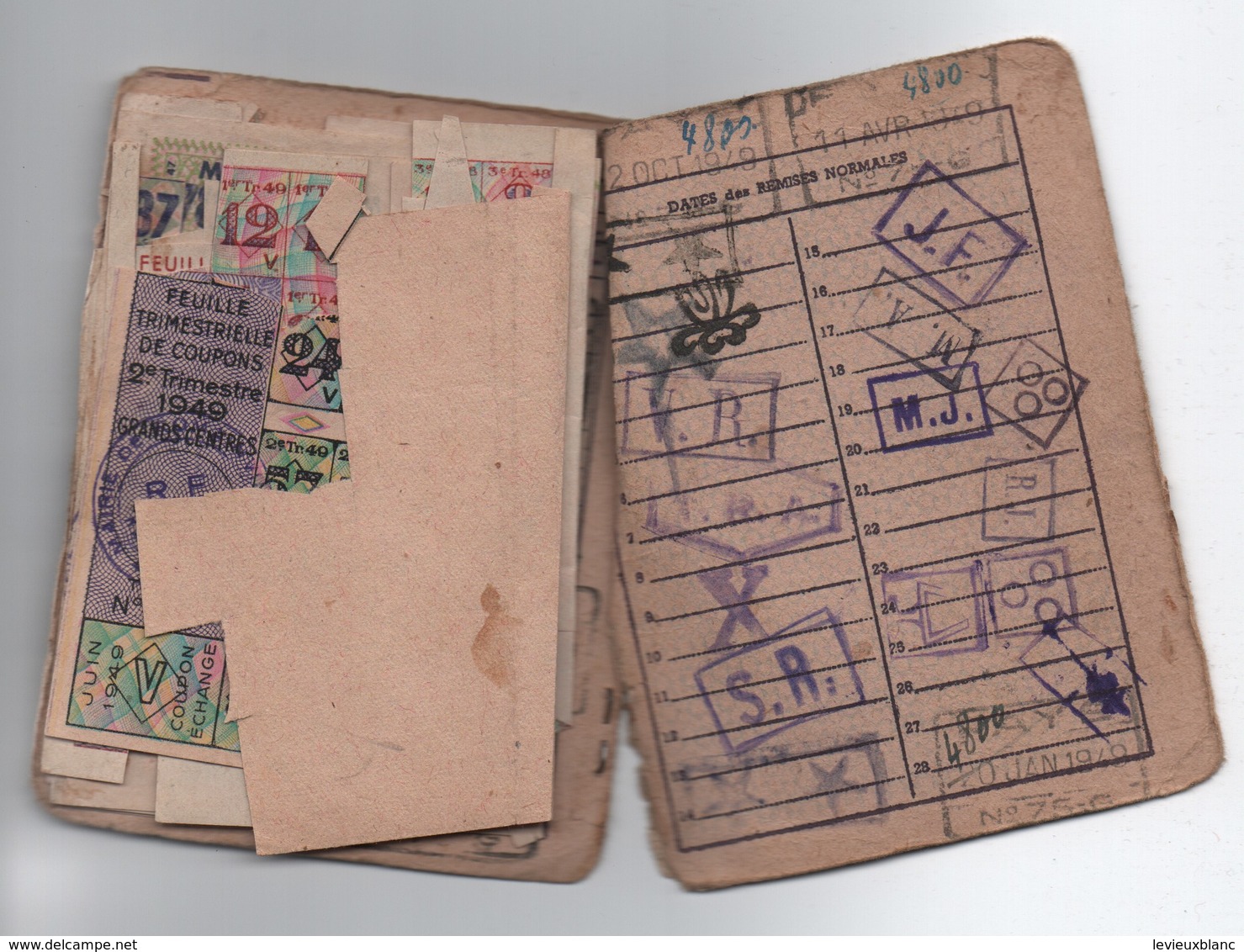 Tickets De Rationnement/Occupation-Libération/LE QUELLEC/ ROMAINVILLE/Seine/1948-1951                     OL109 - Other & Unclassified
