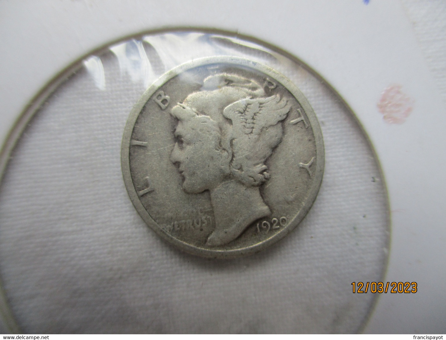 USA Dime 1920 (silver) - 1916-1945: Mercury (Mercure)